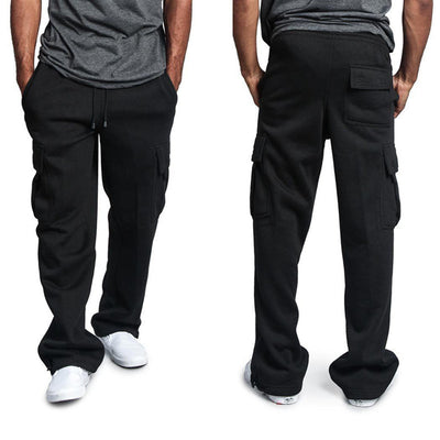 Pantalones Casuales con Cintura Elástica y Cordón Ajustable - Múltiples Bolsillos - Image 2