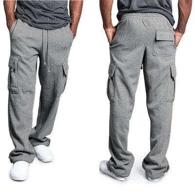 Pantalones Casuales con Cintura Elástica y Cordón Ajustable - Múltiples Bolsillos - Image 4