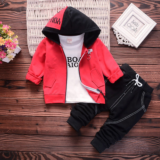 Cardigan con Capucha de 3 Piezas para Niño en Algodón - Image 7