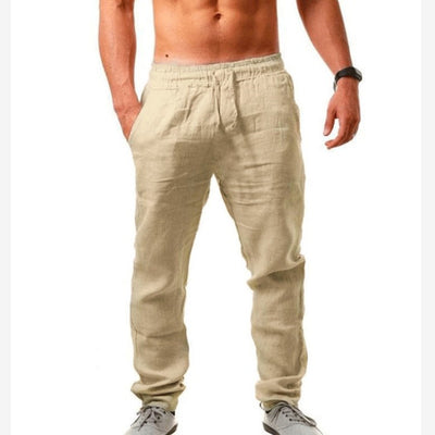 Pantalones de Lino Holgados para Hombre - Estilo Casual Europeo y Americano - Image 10