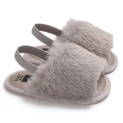 Zapatos de Andar Antideslizantes con Sandalias Peludas para Bebé Niña - Image 8