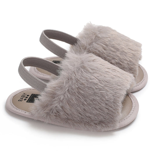 Zapatos de Andar Antideslizantes con Sandalias Peludas para Bebé Niña - Image 8