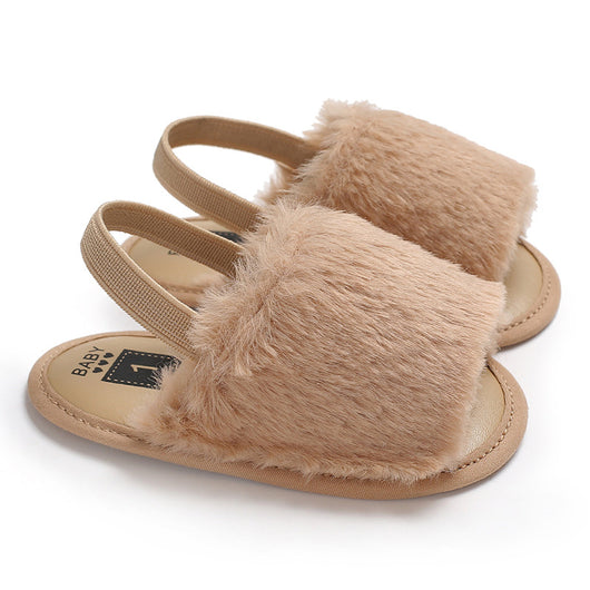 Zapatos de Andar Antideslizantes con Sandalias Peludas para Bebé Niña - Image 13