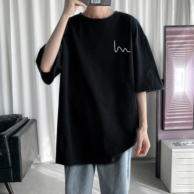 Camiseta Hombre Dos Texturas Manga Corta Suelta Ajuste Cómodo - Image 5