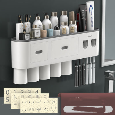 Portacepillos de Pared Premium con Vaso Enjuague Integrado - Image 12