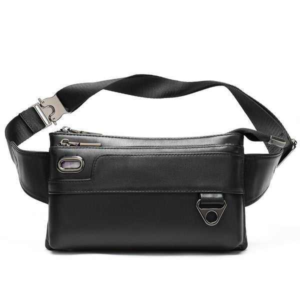 Bolsa Deportiva de Piel de Oveja para Teléfono con Compartimento para Auriculares