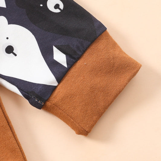 Pijama Enterizo con Capucha Estampado Cabeza de Oso - Bebé 0-2 Años Marrón - Image 2