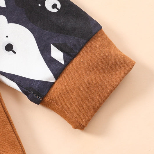 Pijama Enterizo con Capucha Estampado Cabeza de Oso - Bebé 0-2 Años Marrón - Image 2