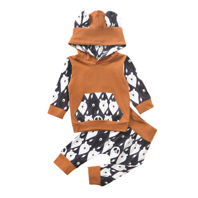 Pijama Enterizo con Capucha Estampado Cabeza de Oso - Bebé 0-2 Años Marrón - Image 5