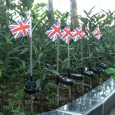 Lámpara Solar Decorativa con Bandera para Jardín - Image 4