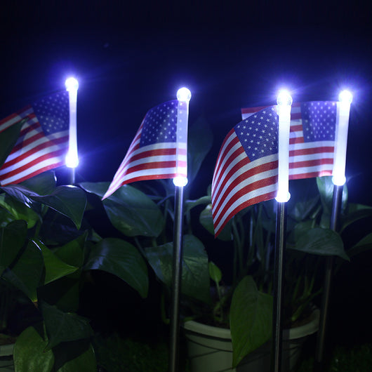 Lámpara Solar Decorativa con Bandera para Jardín - Image 3