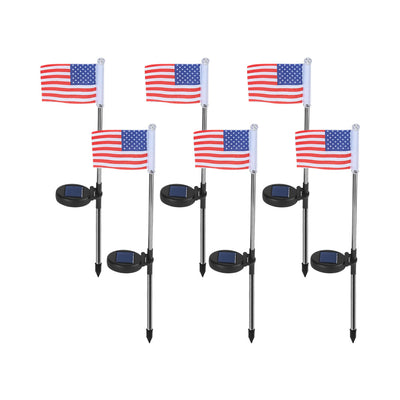 Lámpara Solar Decorativa con Bandera para Jardín - Image 2