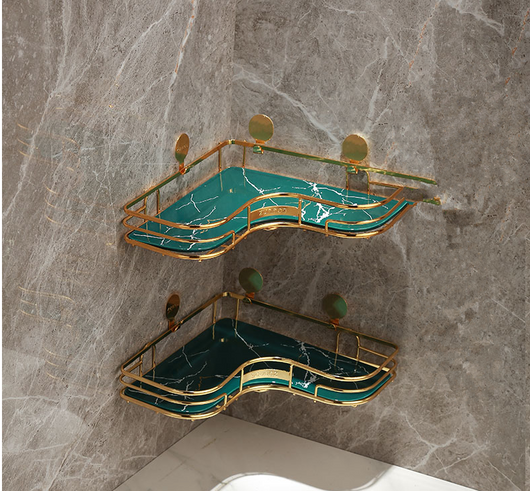 Repisa Triangular para Baño sin Taladro - Organizador de Esquina para Inodoro