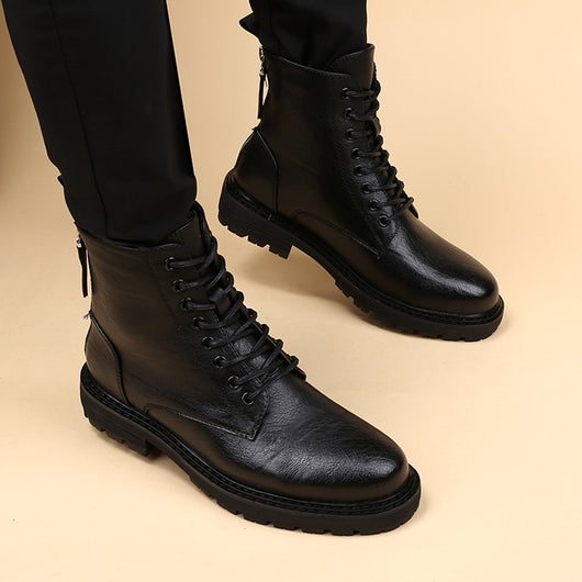 Botas Martin de Cuero para Hombre con Cierre y Aumento de Altura - Image 4