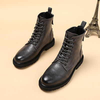 Botas Martin de Cuero para Hombre con Cierre y Aumento de Altura - Image 5