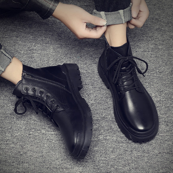 Botas Martin para Hombre con Forro de Algodón y Velludo - Calidez Extrema para Invierno