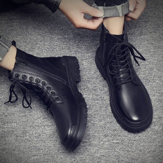 Botas Martin para Hombre con Forro de Algodón y Velludo - Calidez Extrema para Invierno