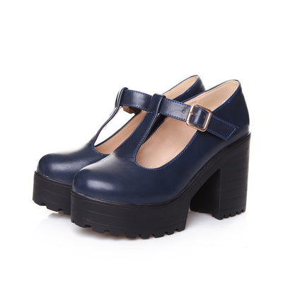 Zapatos de Tacón Mary Jane con Plataforma y Correa T - Image 13