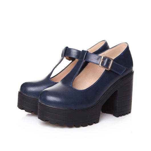 Zapatos de Tacón Mary Jane con Plataforma y Correa T - Image 13