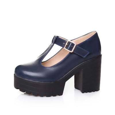Zapatos de Tacón Mary Jane con Plataforma y Correa T - Image 12