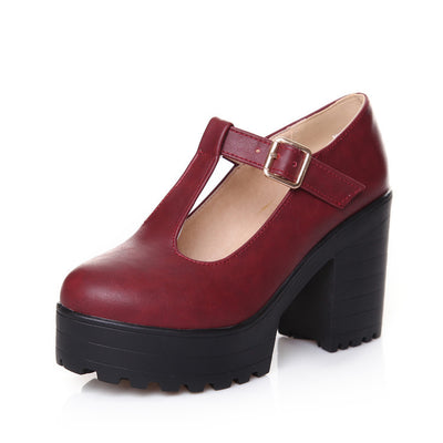 Zapatos de Tacón Mary Jane con Plataforma y Correa T - Image 2