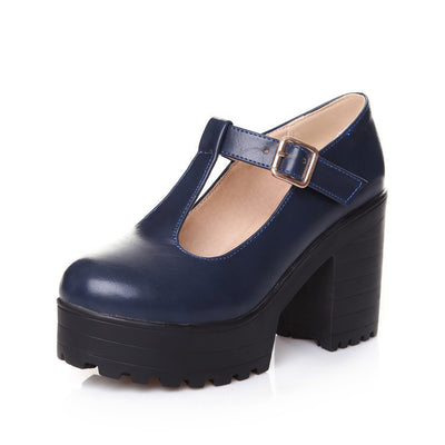 Zapatos de Tacón Mary Jane con Plataforma y Correa T - Image 3
