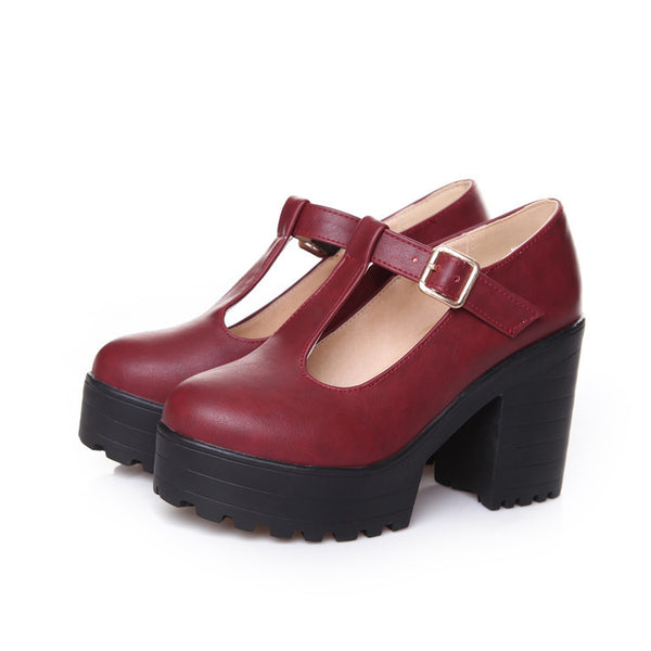 Zapatos de Tacón Mary Jane con Plataforma y Correa T - Image 6