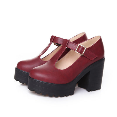 Zapatos de Tacón Mary Jane con Plataforma y Correa T - Image 6