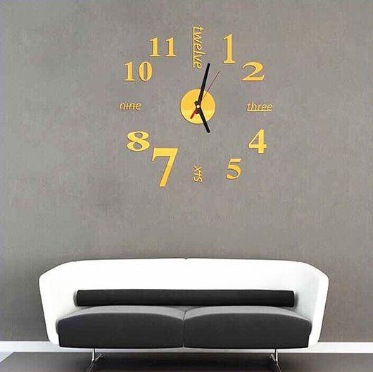Reloj de Pared 3D Espejo Acrílico DIY - Diseño Creativo Moderno - Image 2