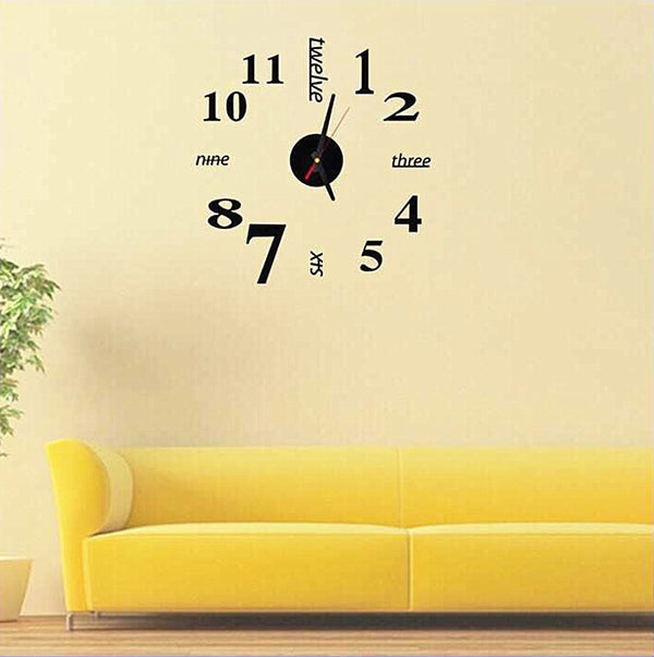 Reloj de Pared 3D Espejo Acrílico DIY - Diseño Creativo Moderno