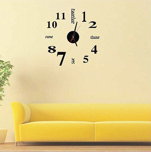 Reloj de Pared 3D Espejo Acrílico DIY - Diseño Creativo Moderno