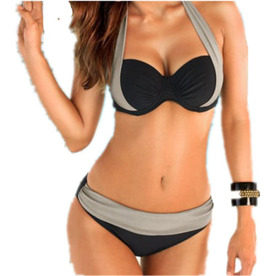 Bikini de Cintura Alta Estilo Europeo - Traje de Baño Halter Sexy para Mujer - Image 4