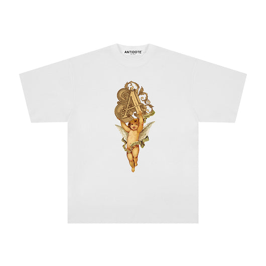 Playera de Pareja con Estampa de Ángel en Blanco y Negro - Image 5