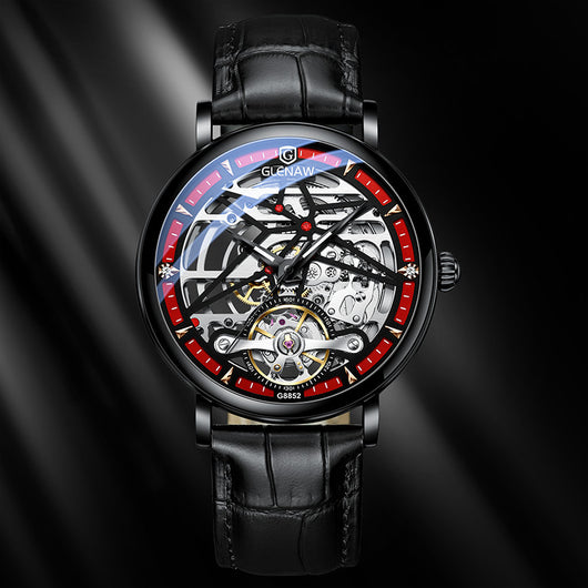 Reloj Automático Glenn Genuino para Hombre con Diseño Hueco Mecánico - Image 5