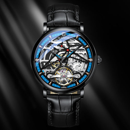 Reloj Automático Glenn Genuino para Hombre con Diseño Hueco Mecánico - Image 2