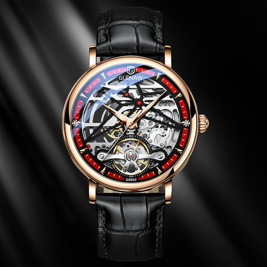 Reloj Automático Glenn Genuino para Hombre con Diseño Hueco Mecánico - Image 4