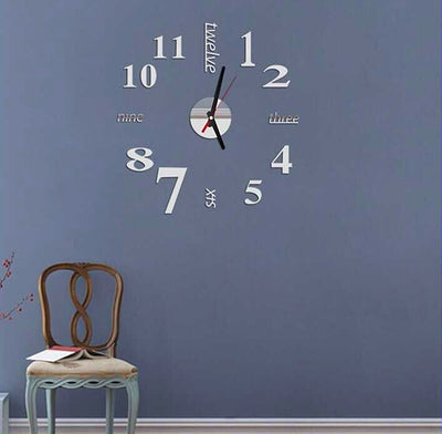Reloj de Pared 3D Espejo Acrílico DIY - Diseño Creativo Moderno - Image 8