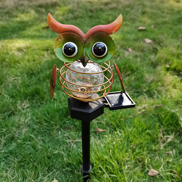 Lámpara Solar Búho para Jardín - Iluminación LED Impermeable Exterior