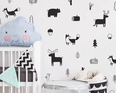 Viniles Decorativos Bosque Nórdico con Animales Silvestres para Habitación Infantil - Image 10