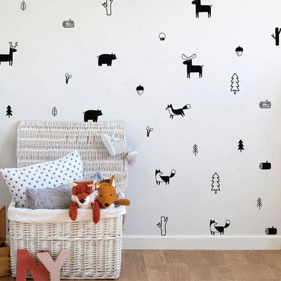Viniles Decorativos Bosque Nórdico con Animales Silvestres para Habitación Infantil - Image 3