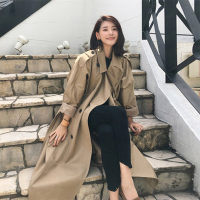 Chaqueta Cortavientos Mujer Largo Medio - Estilo Coreano Casual Otoño - Image 10