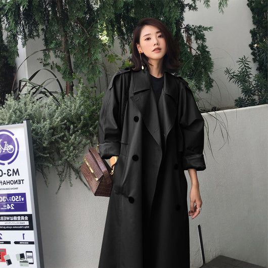 Chaqueta Cortavientos Mujer Largo Medio - Estilo Coreano Casual Otoño - Image 5