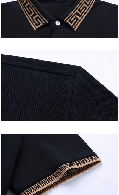 Polo Ejecutivo de Algodón Mercerizado para Hombre - Manga Corta Suelta Verano - Image 10