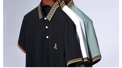 Polo Ejecutivo de Algodón Mercerizado para Hombre - Manga Corta Suelta Verano - Image 9
