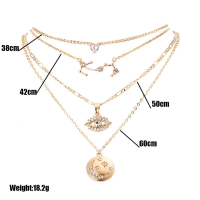 Collar de capas multiples con colgante