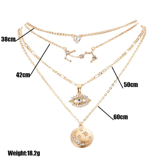 Collar de capas multiples con colgante