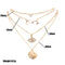 Collar de capas multiples con colgante