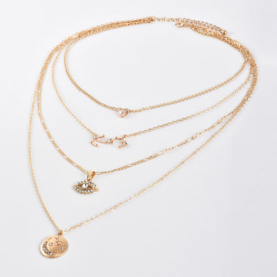 Collar de capas multiples con colgante - Image 3