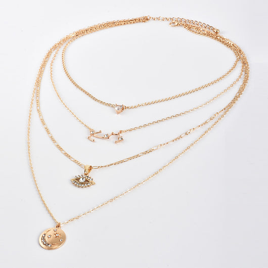 Collar de capas multiples con colgante - Image 3