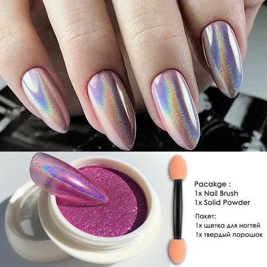 Polvo Espejo Mágico para Manicura - Efecto Aurora Láser con Aplicador - Image 17